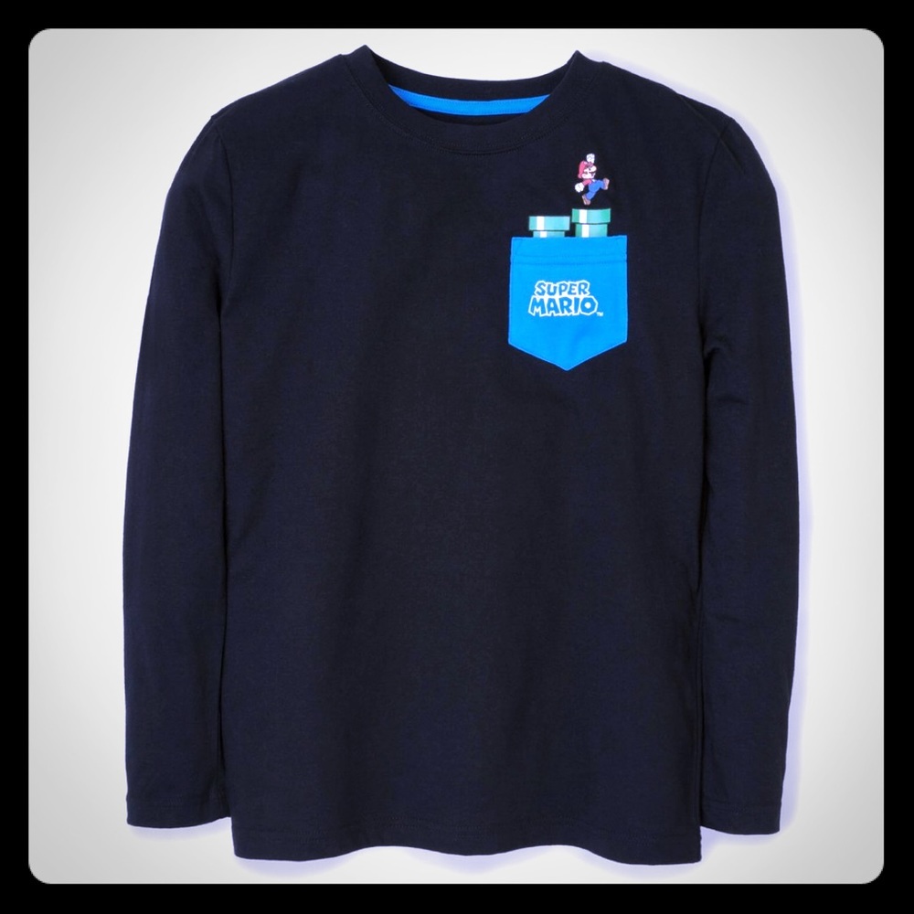 NEW Mario crewneck tee w/pocket!